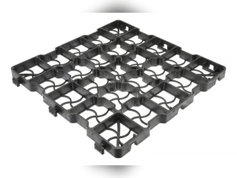 85m² 25LG Paddockplatten Schwarz 41,5 x 41,5 x 2,5cm