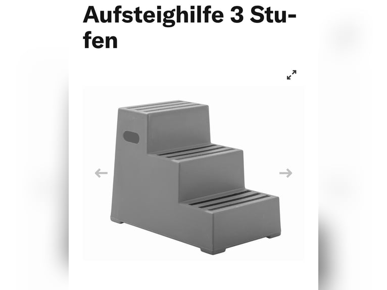 Aufstieghilfe 3 Treppen stabil bis 260 Kilo