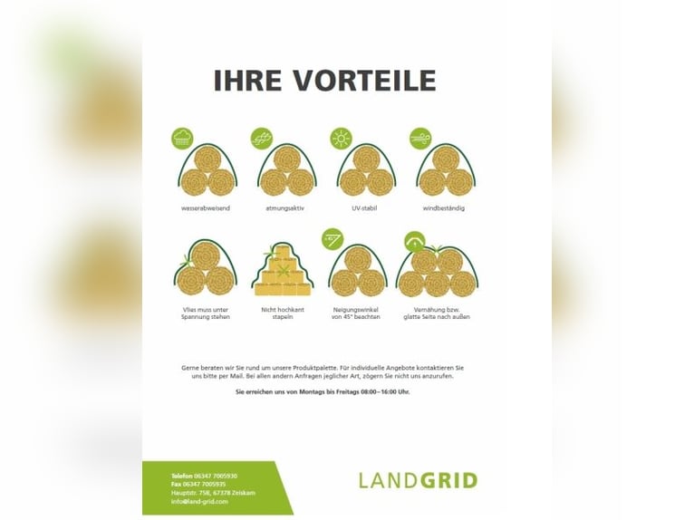 Strohvlies / Heuvlies - 9,8 x 6m - 140g/m²