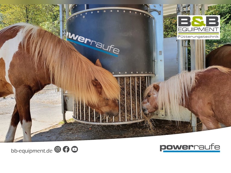 zeitgesteuerte Heuraufe halb & rund mit automatischer Fütterung optional mit H²O unsere powerraufe