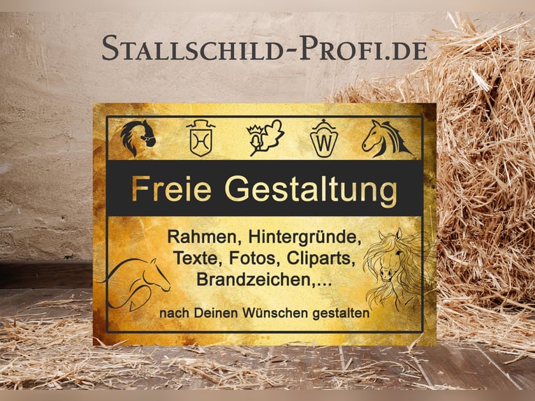 Dein individuelles Boxenschild für dein Pferd - selbst gestalten oder vom Profi gestalten lassen