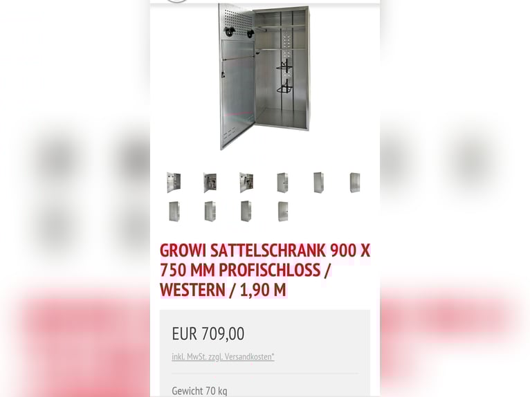 Growi-Western-Sattelschrank 90x75x190 cm