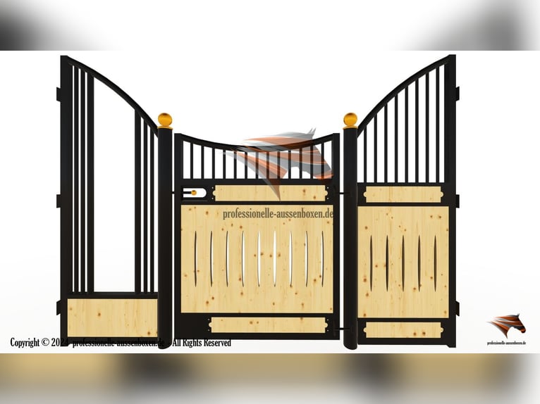 Innenbox für Pferd: Pferdebox, Stallwand & Vorderfront, Boxentrennwand Komplette Stallbox