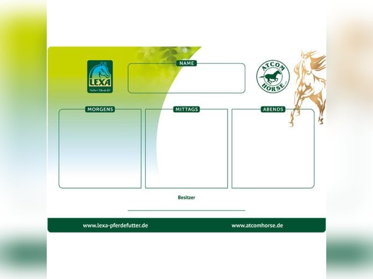 Lexa Futtertafel - Infotafel UVP 4€