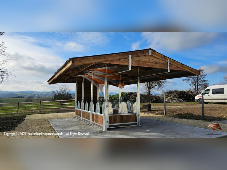 Offenstall bauen & Pferdeunterstand, Weideunterstand - Weidehütte pferd