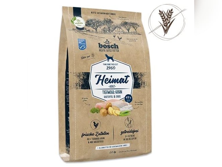 Bosch Heimat Adult mit Tierwohl Huhn MSC Weißfisch ohne Getreide 1kg