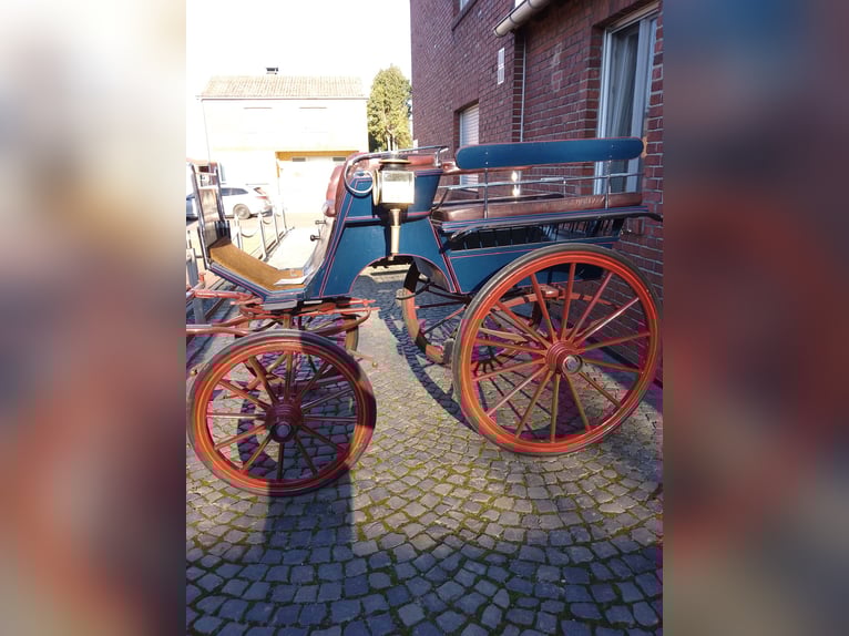 Historyczna wagoneta z około 1920 roku – ciemnoniebieska/czerwona – gotowa do jazdy od zaraz – dosko