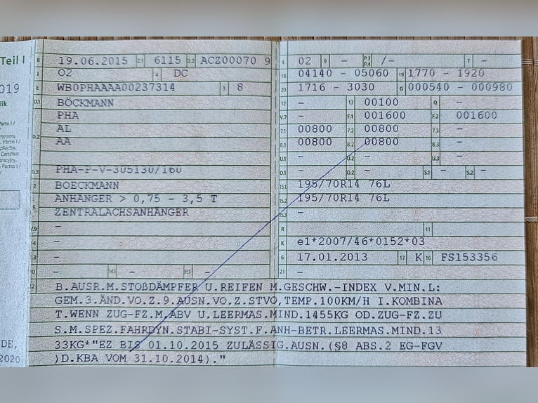 Przyczepa konna Böckmann Uno