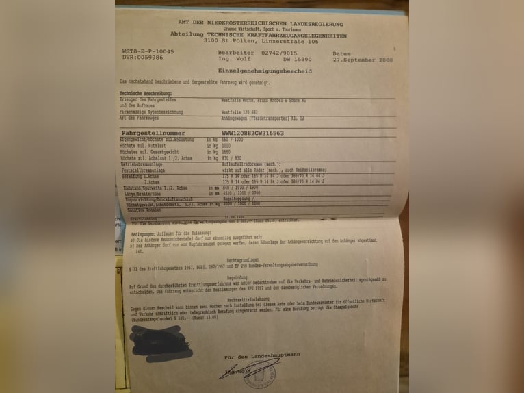 Przyczepa dla koni Westfalia 120 882