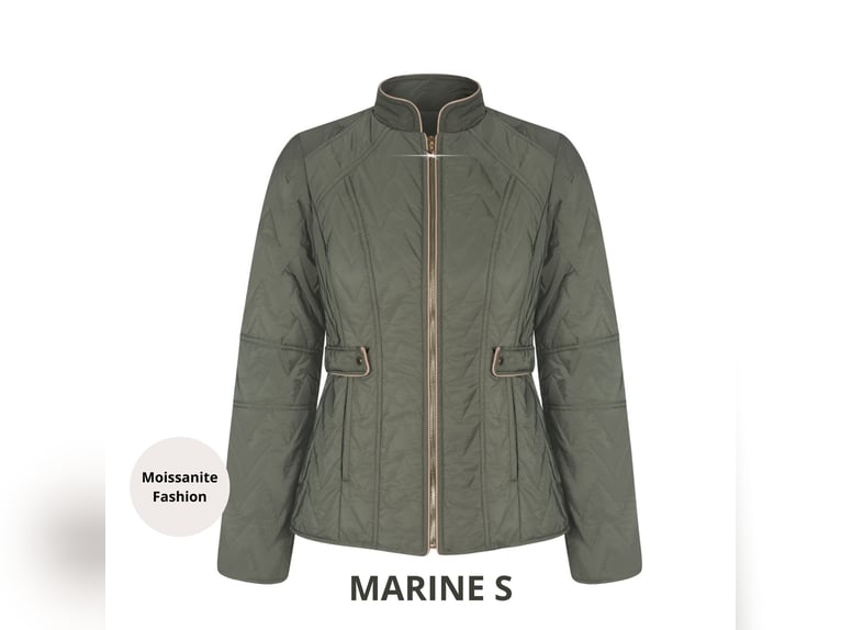 Green quilted jacket with moissanites MARINE size S