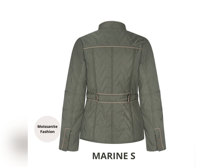 Green quilted jacket with moissanites MARINE size S