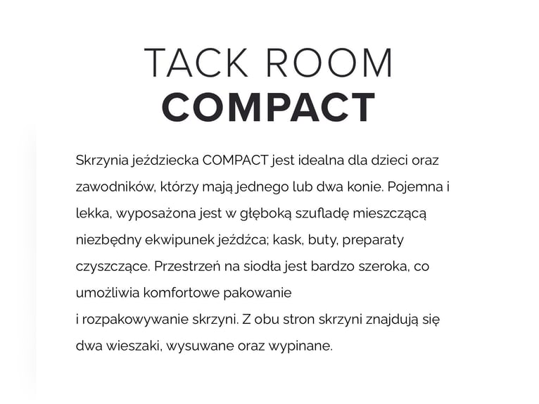 Paka jeździecka Tack room