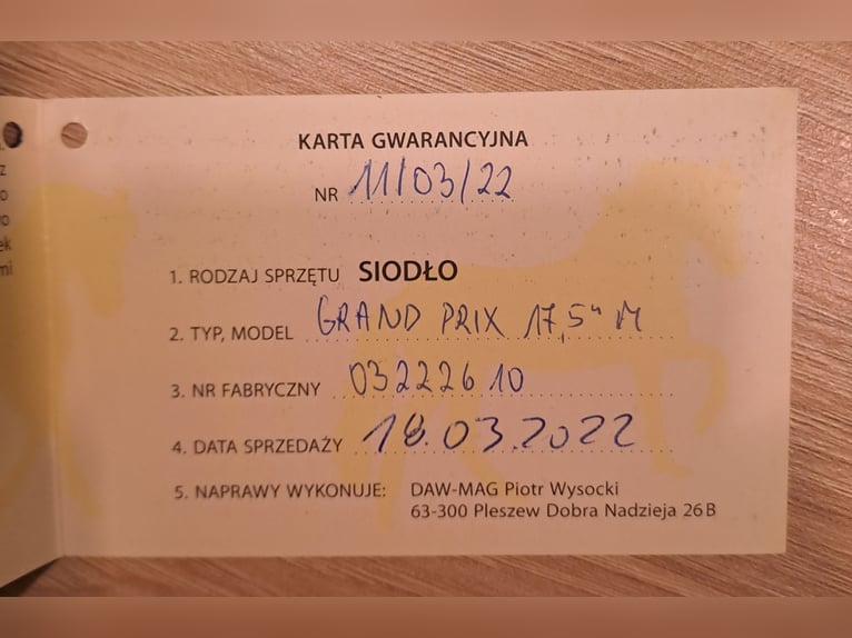Siodło skokowe Daw-Mag Grand Prix 17,5" Siodło skokowe Daw-Mag Grand Prix 17,5"