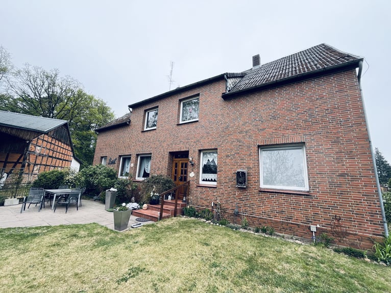 Attraktiver Resthof mit großer Scheune, Stallgebäude und Wiese im schönen Wendland