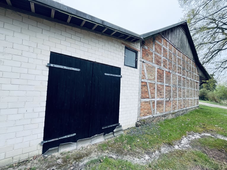 Attraktiver Resthof mit großer Scheune, Stallgebäude und Wiese im schönen Wendland