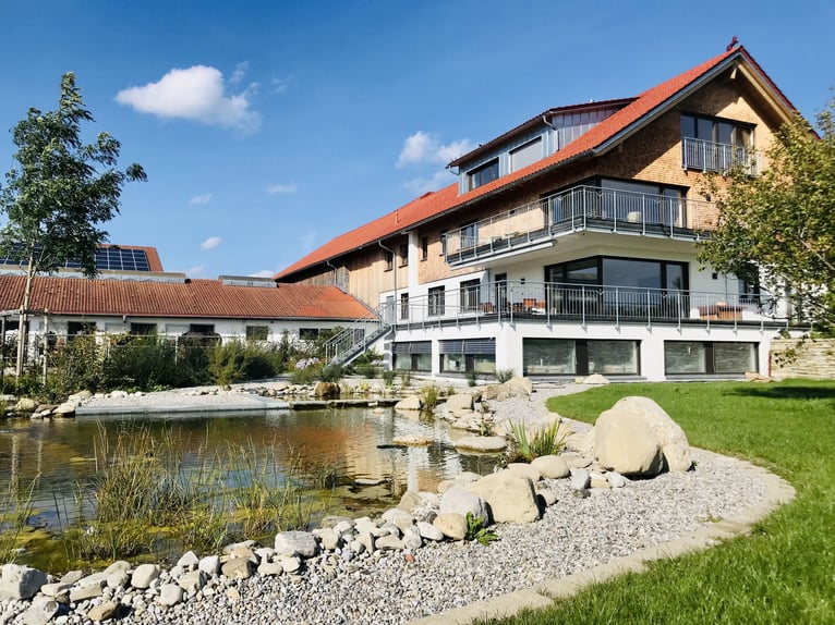 Stadnina z widokiem na Alpy w malowniczym Allgäu V4104