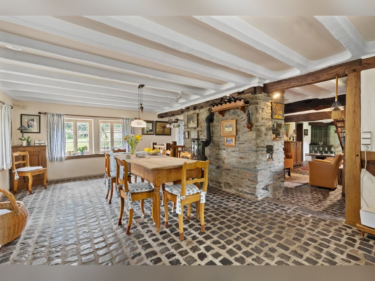 Zeitreise im Grünen: Historisches Bauernhaus mit Reetdach und kleinem Pferdestall in Monschau-Widdau