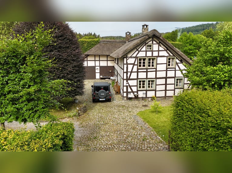 Zeitreise im Grünen: Historisches Bauernhaus mit Reetdach und kleinem Pferdestall in Monschau-Widdau