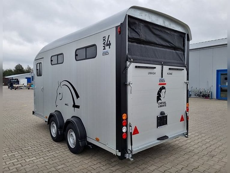 Carrozza per cavalli Liberté Maxi 4 – con rampa laterale e selleria integrata