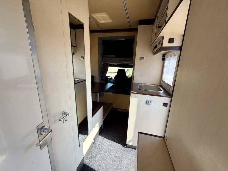 MAN TGL 8.180 camion pour le transport de chevaux, capacité 4 chevaux, cabine résidentielle, boîte a