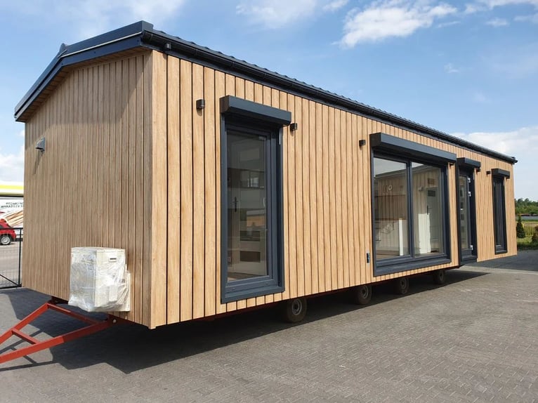 Casa mobile con rimorchio di 40 piedi per 8, tipo T2, isolata per tutto l'anno