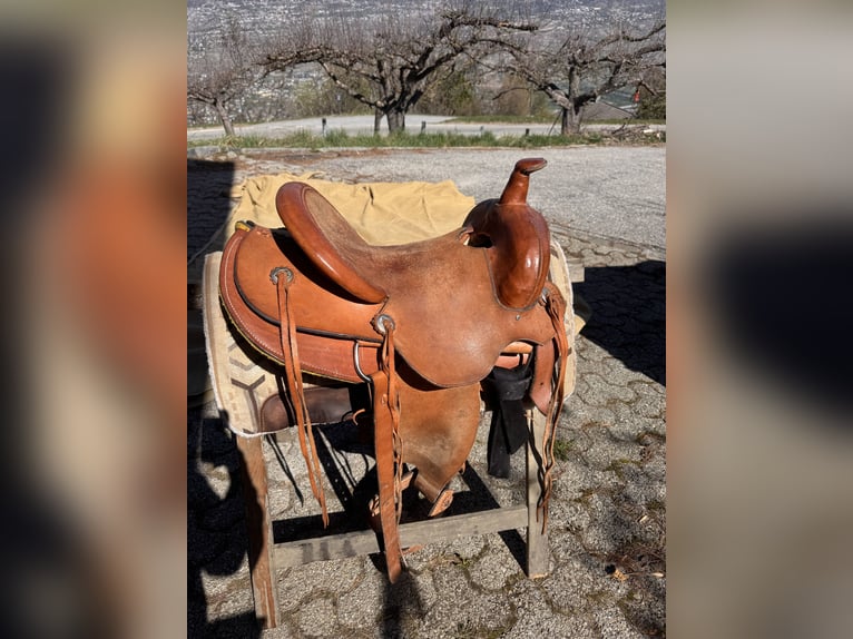 Sella western misura semi-quarter (18 cm di apertura) per il roping. Corno rinforzato.