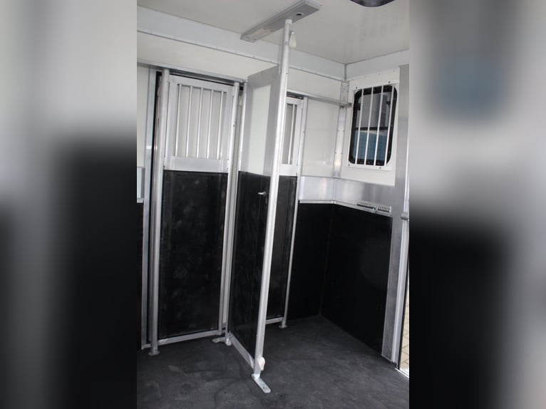 Paardenaanhanger met 2 hellingen, nieuw model, hengst- en paardentransporter, vrachtwagen, speciaal 