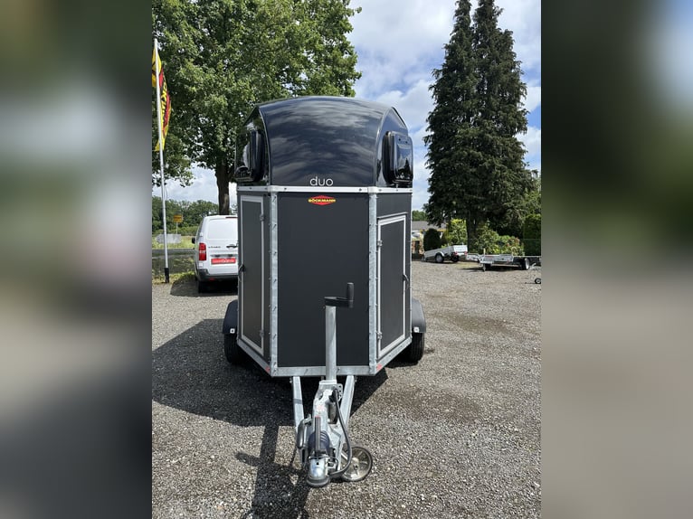 Böckmann paardentrailer Duo EspriT in zilver + zwart met 100 km/u goedkeuring