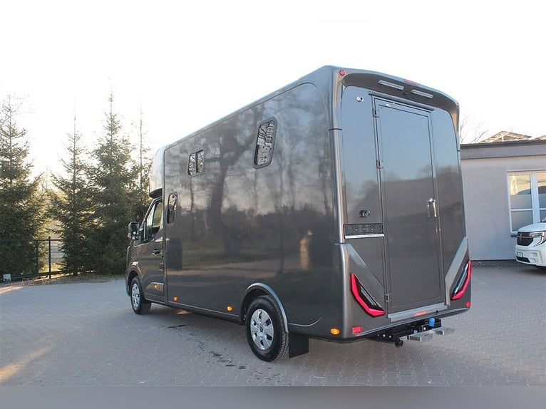 Paardentransporter met 5 zitplaatsen en 3 slaapplaatsen, Renault Master automaat, zelfrijdend, paard