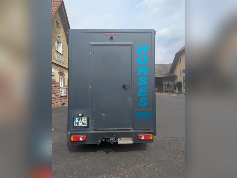 Twee paardentransporters Peugeot