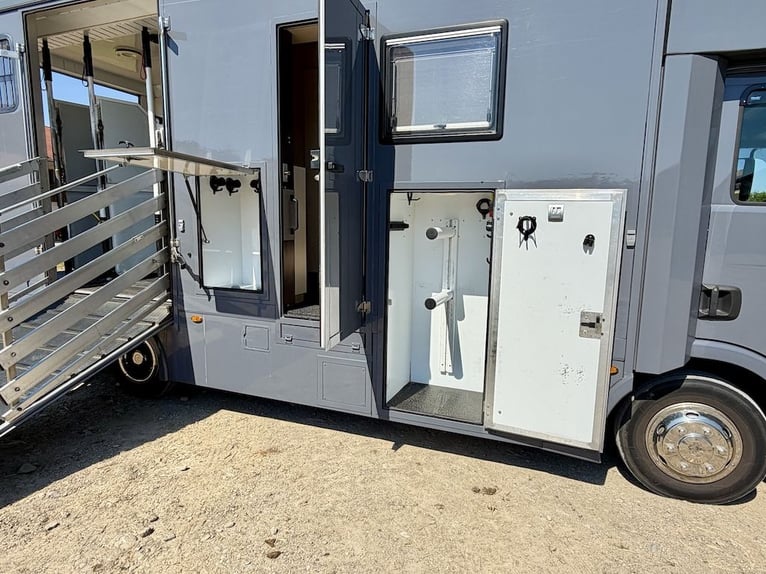 MAN TGL 8.180 paardenwagen, 4-paarden transportwagen met wooncabine, automatische transmissie, toile