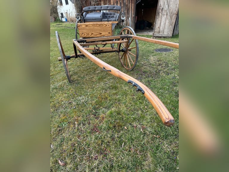 Historische Amerikaanse buggy (bouwjaar 1914) – gerestaureerd en rijvaardig – met wagenpaspoort
