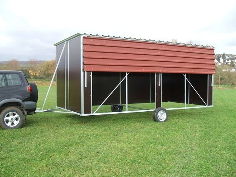 AKTION fahrbare Weidehütte, Außenbox, Pferdebox, mobil, versch. Größen und Ausstattung