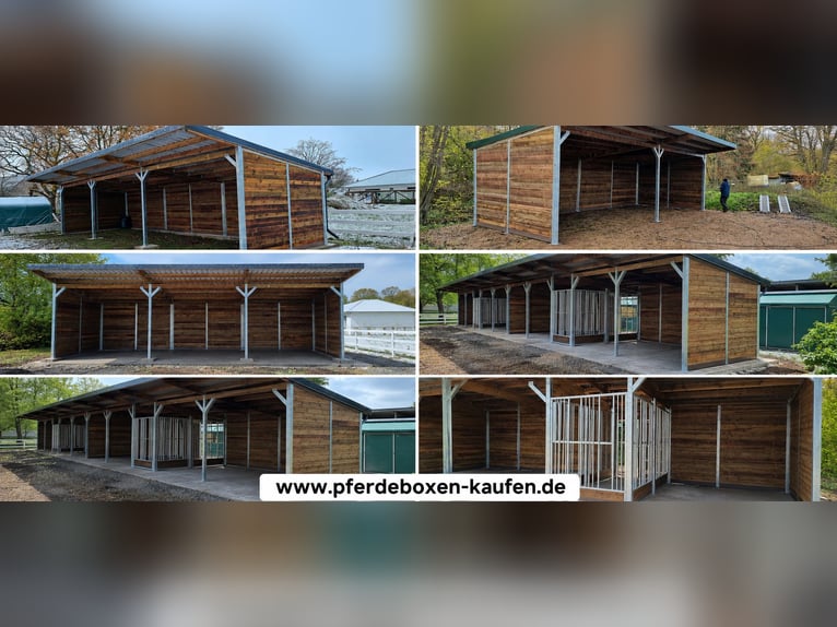 Open stal bouwen & paardenstal, weide-afdekking | weidehut voor paard