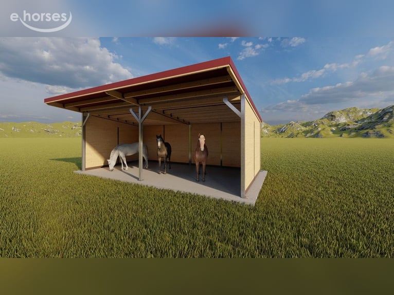 Paardenloopstal kopen – open stal bouwen, weideschuilstal zoeken, paardenschuilstal bestellen