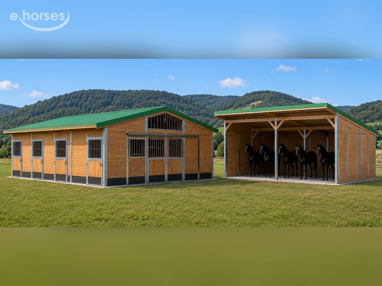 Paardenloopstal kopen – open stal bouwen, weideschuilstal zoeken, paardenschuilstal bestellen