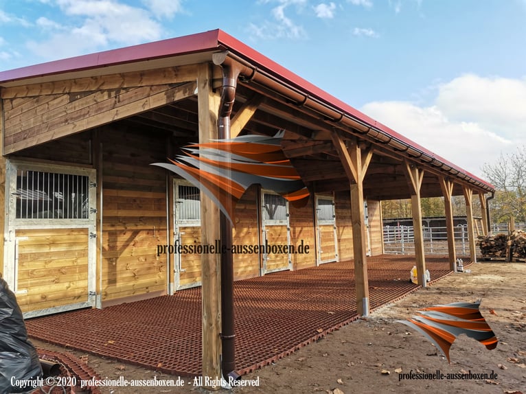 Stallungen für pferde - Aussenbox, Pferdestall, Pferdebox, Offenstall, Weidehütte, Laufstall pferd,