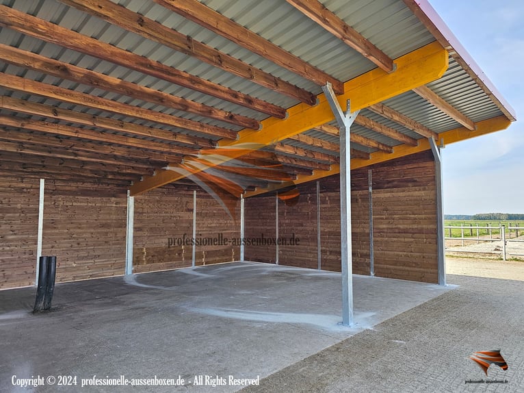 Stal voor paarden - Open stal bouwen & paardenstal, weidehut kopen