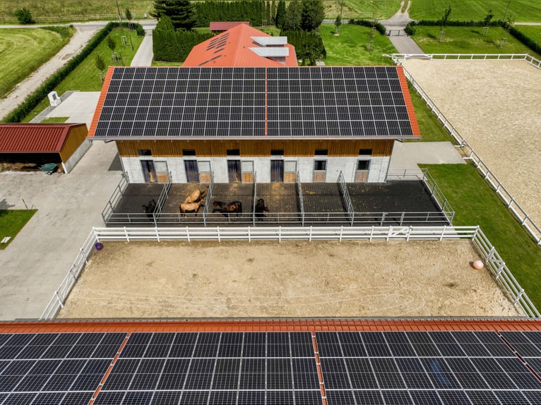 Bijzondere nieuwbouw manege nabij Kempten in het Allgäu