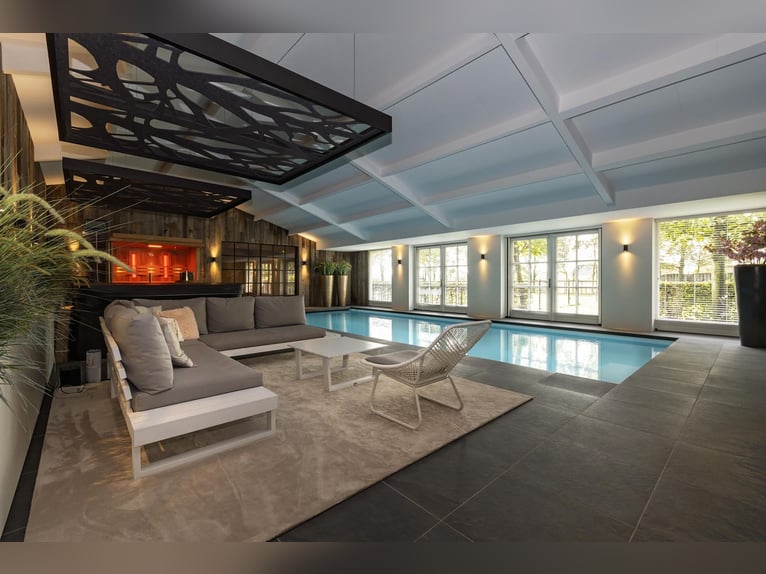 Luxury detached home with office outbuilding, wellness pool, gym & stables for 4 horses