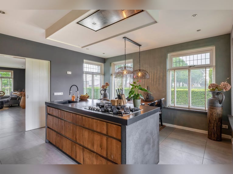 Unique equestrian property with 10 stables & outdoor arena near forest trails