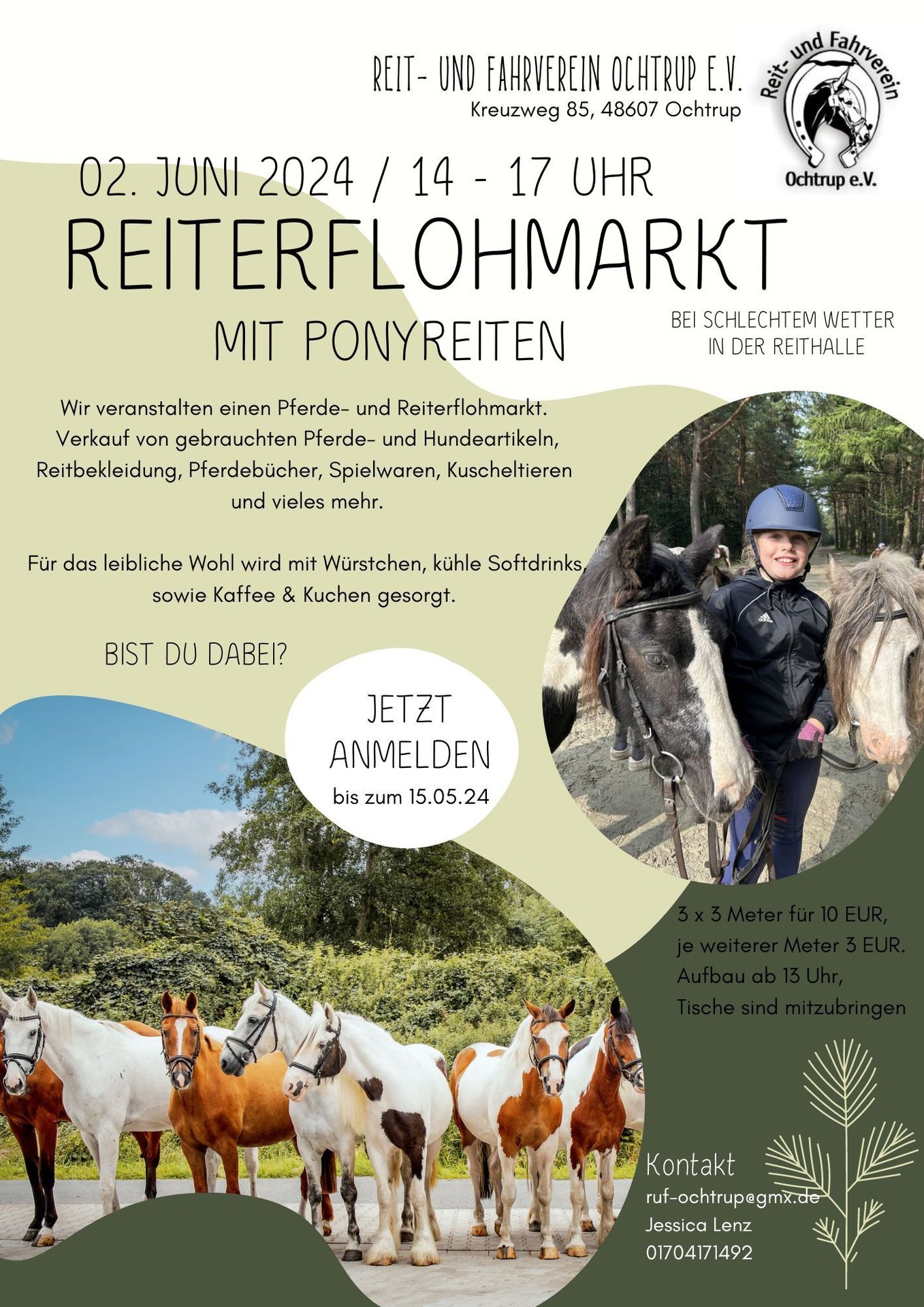 Reiterflohmarkt mit Ponyreiten am 02.06.24 in Ochtrup