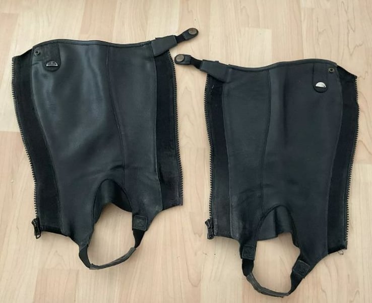BUSSE Wadenchaps SOFT – Elastische Reit-Chaps Für Damen & Herren | Lederoptik Mit Fleece-Futter | Größe LL